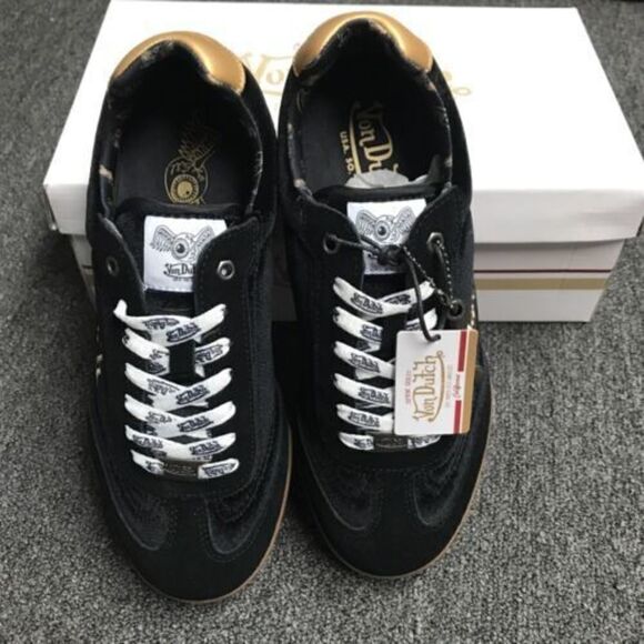 Von Dutch Shoes - VON DUTCH Women Vanderdutch VELVET BLACK & GOLD SAINTS SNEAKER WOMEN US 9 NEW
